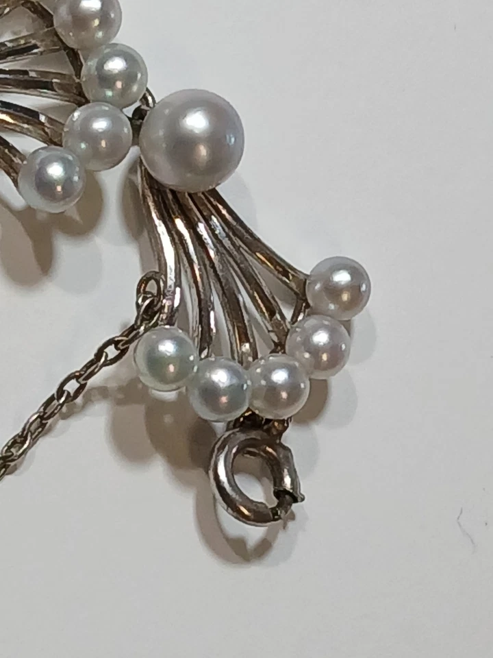 Vintage Mikimoto Akoya Cultured Pearl Bracelet 6.5 in Sterling Silver 925 - Image 3 of 4