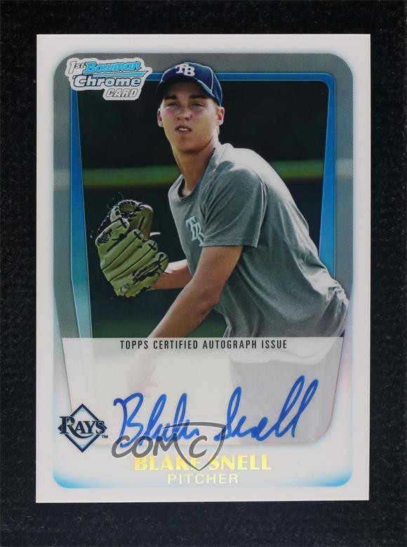 2011 Bowman Draft Chrome Prospects Refractor /500 Blake Snell #BCAP-BSN Auto ht2