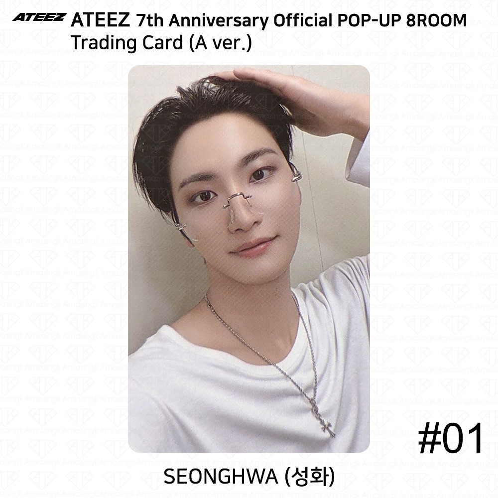 ATEEZ 7th Anniversary Official POP-UP 8ROOM MD Trading Card (A ver