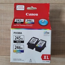 Canon PG-245XL Black CL-246XL Color Ink Cartridge Combo 8278B023 Genuine Sealed
