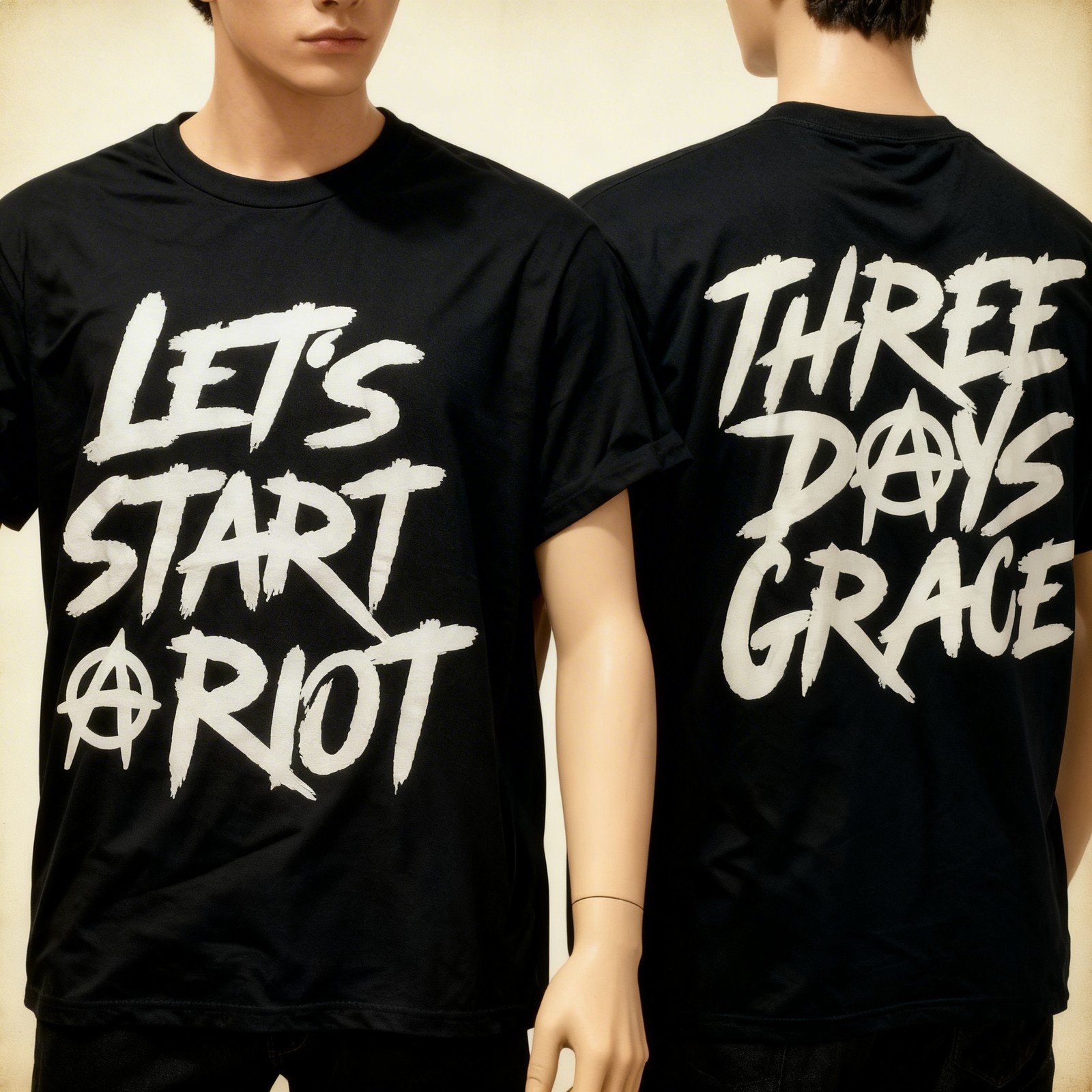 HOT SALE - 2025 Three Days Grace Let’s Start A Riot Concert Venue Shirt Cotton