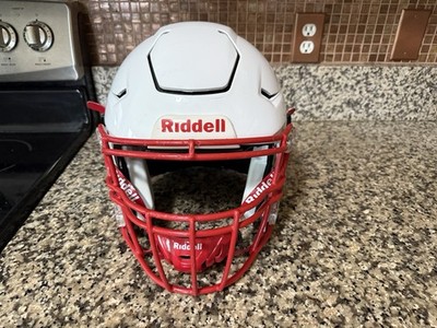 2025 - Riddell SpeedFlex Football Helmet White w/ Red