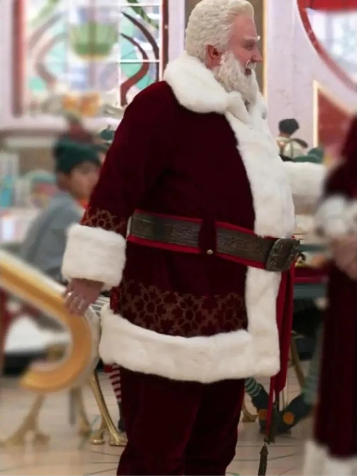 Premium Santa Claus Suit – Red Velvet Jacket with White Fur Trim for Christmas - Image 3 of 4