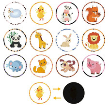 24 Sheets Potty Training Stickers, 12 Patterns Color Changing Pee Stickers Cute