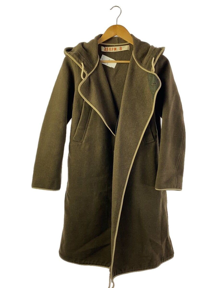 ALTRA Cappotto lungo 45 giri studio altro logo ricamato lana melton anacardi S kaki