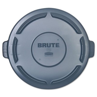 Box King RUB123L Brute Container Flat Lid, 44 gal, 24.25'' W x 1.5'' H, Gray