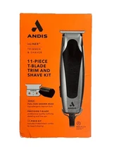 Andis inLiner T-Blade Trimmer & Full Size Shaver Head 11-Piece Kit - Made In USA
