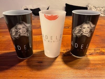 3er Set ADELE in Munich 2024 Becher Tourbecher weiß schwarz 0,5l