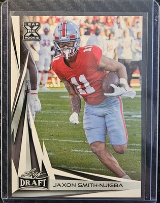 2023 Leaf Draft #B2-9 Jaxon Smith-Njigba First Rookie College RC Ohio State OU