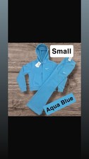 Nike Women's Aqua Blue Sweatsuit Set SIZE SMALL - Zip Hoodie  Pants