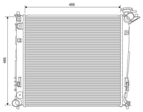RADIATOR ENGINE COOLING 701629 FOR KIA SPORTAGEIII HYUNDAI ix35 D4HA 2.0L 4cyl - Picture 2 of 6
