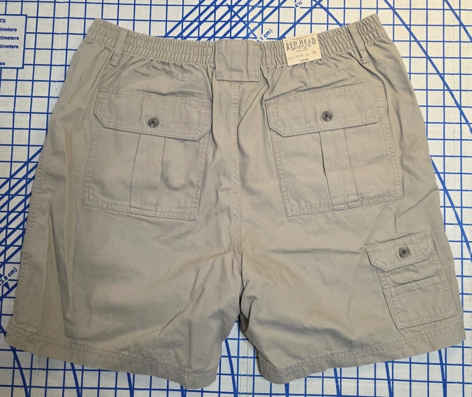 Red Head Shorts Cargo Size 38 Tan Stretch Back New With Tags - Image 2 of 4