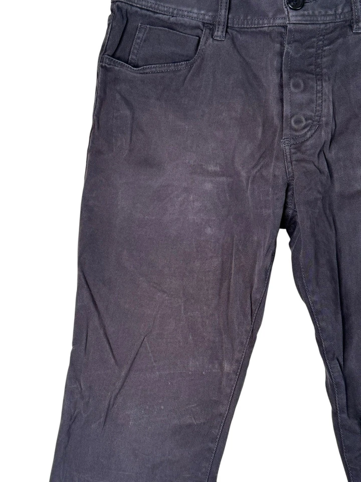 Pantalones James Perse estándar de sarga elástica cepillada de 5 bolsillos para hombre talla 30 negros Foto 3 de 4