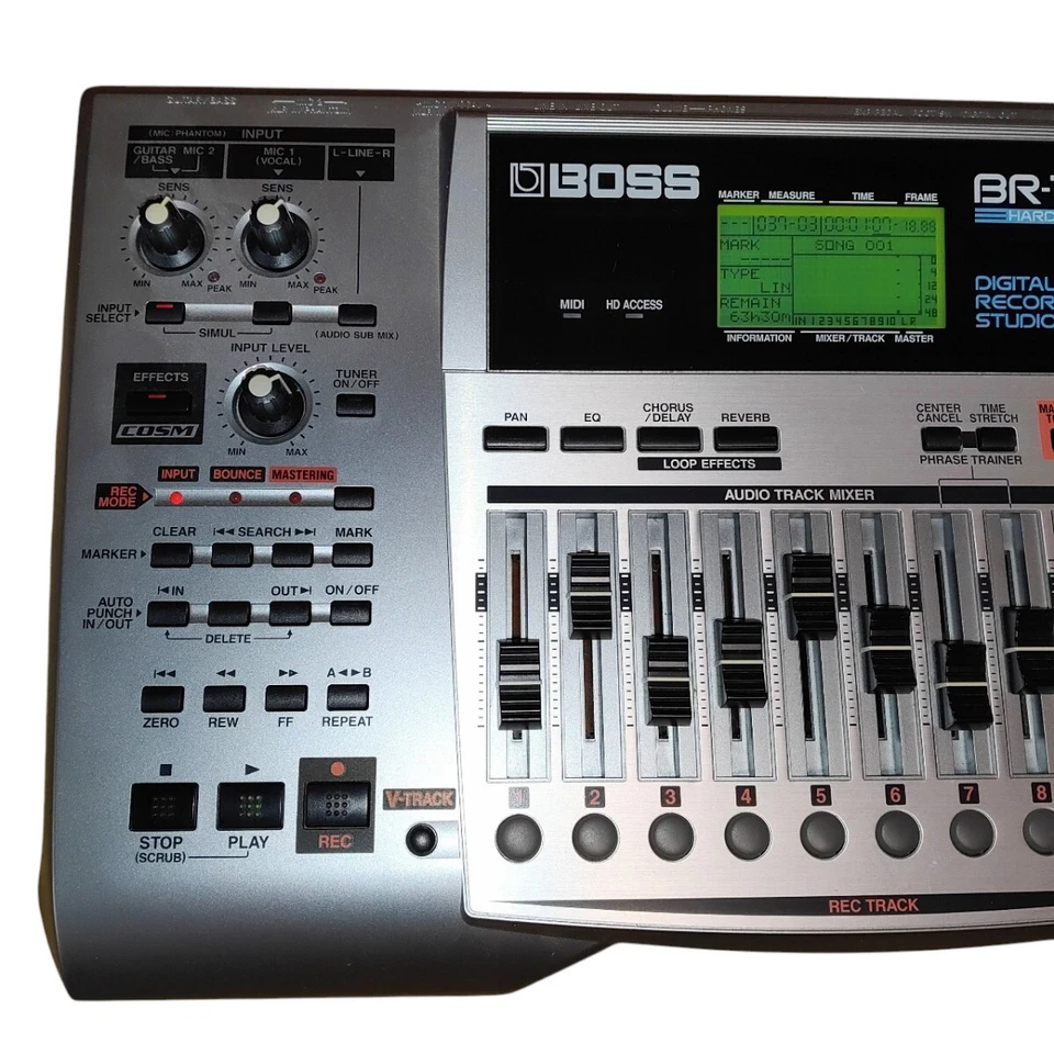 BOSS BR-1180 CD Digital Recording Studio Multi Track Recorder Used - Image 2 of 4