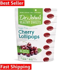 Dr. John’s Sugar-Free Cherry Lollipops - 60 Count, Guilt-Free Deliciousness