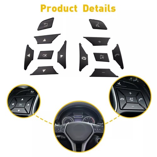 Steering Wheel Switch Button Car Interior Black Color Direct Replacement - Picture 9 of 12