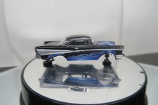 NEW AUTO WORLD HO THUNDERJET 1957 CHEVY BELAIR BLACK BLUE FLAMES SLOT CAR BODY 