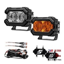 Recon 2 3-inch Led Pod Lights With Black Covers80w 7956lm Flood Wide Beam