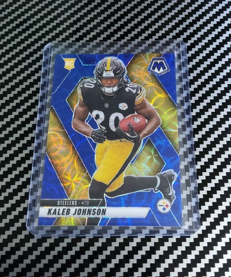 2025 Mosaic Rookies Kaleb Johnson #315 Blue Scope Prizm