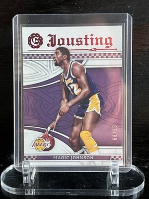 Magic Johnson 2016-17 Panini Excalibur Jousting Red #26 Jousting Right #d 24/99