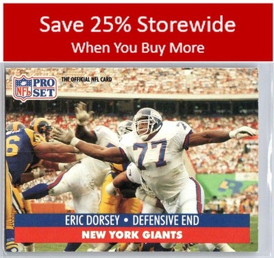 Eric Dorsey 1991 Pro Set #59 New York Giants