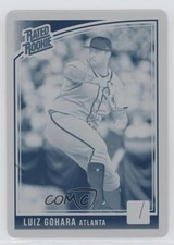 2018 Panini Donruss Rated Rookies Printing Plate Cyan 1/1 Luiz Gohara #43 nd3