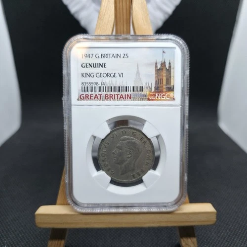 1947 Great Britain Two Shillings NGC Genuine King George VI
