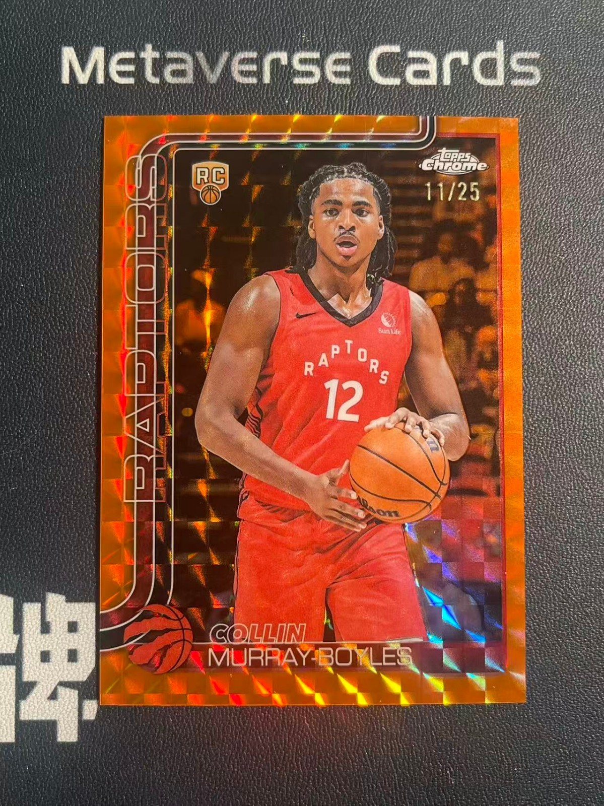 2025-26 Topps Chrome Orange Geometric Refractor Rookie Collin Murray Boyles /25