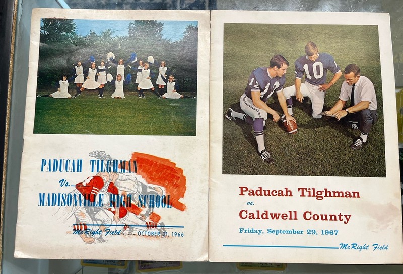 2 Vintage Paducah Tilghman High School Football Programs - 1966 - 1967 - Ky