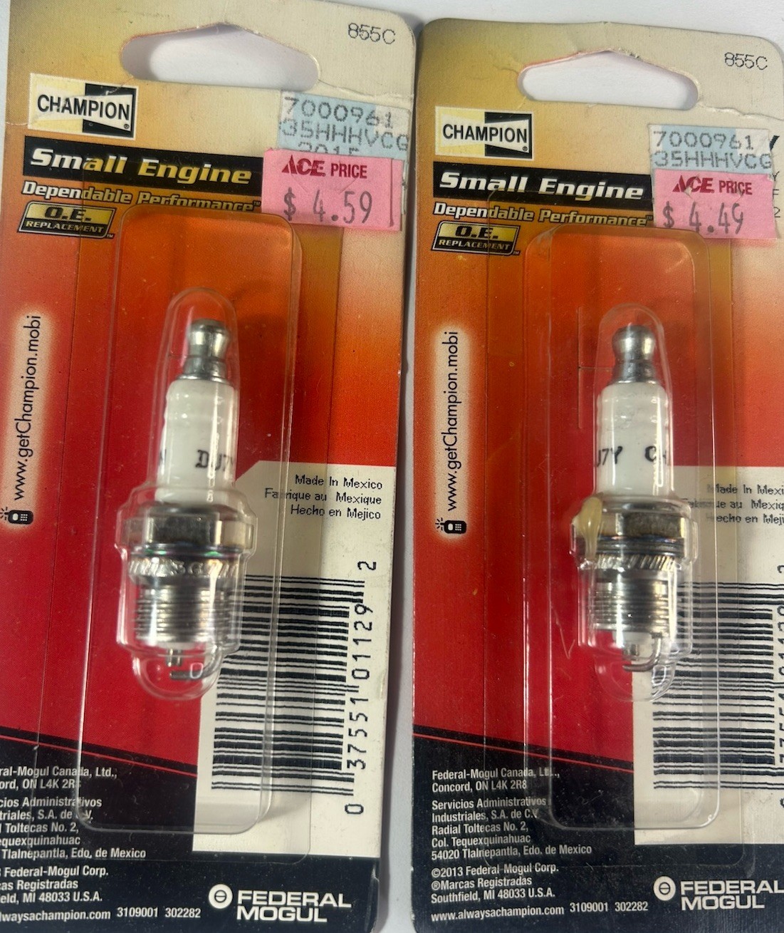 2 Champion DJ7Y Spark Plugs Small Engine OEM New Sealed