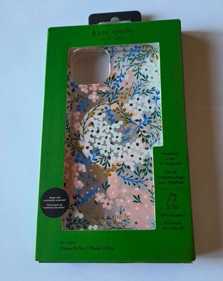 KATE SPADE NEW YORK NEW OEM Kate Spade Magsafe Case for iPhone 15 Plus / 14 Plus-Multi Floral Rose