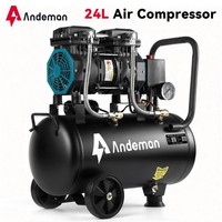 ÖLfreier Kompressor 24L 1500W 210L/Min 8 Bar Werkstatt Kompressor 68Db