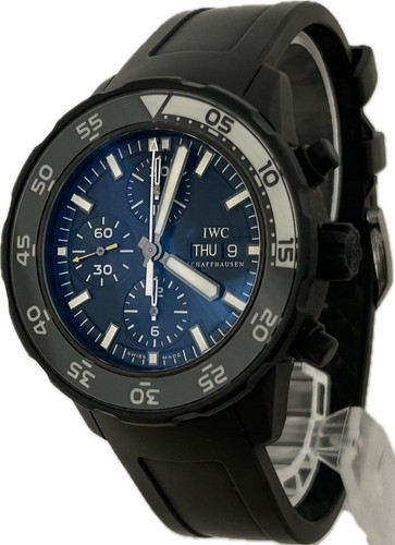 IWC Aquatimer Chronograph IW376705 Black Automatic Mens Watch Excellent A6340