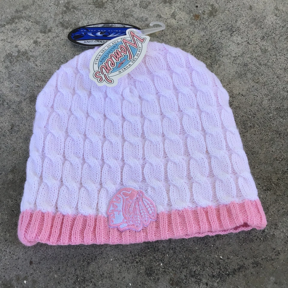 Nuevo con etiquetas Chicago Blackhawks Rosa Top of the World Tejido Mujer Foto 3 de 3