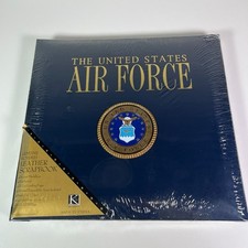The United States Air Force Military Blue Genuine Leather Scrapbook 20 Pages NEW