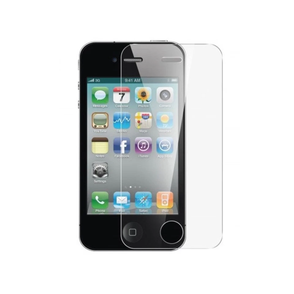FILM DE PROTECTION EN VERRE TREMPE POUR APPLE IPHONE 4 ET 4S SOUS BLISTER - Photo 1/1
