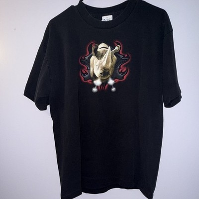 Vintage Alore Rhino T-Shirt BACK OFF Made in USA  Size L
