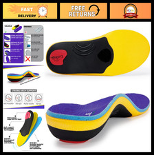Heavy Duty Orthotic Insoles for Plantar Fasciitis - High Arch Support, Shock Abs