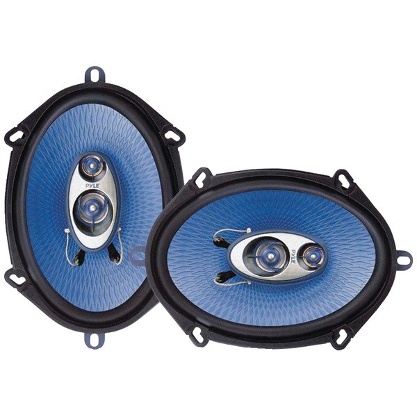 Pair New Pyle PL573BL 5'' x 7'' & 6'' x 8'' 300 Watt Three-Way Speakers