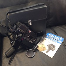 FILM TESTED WORKING ELMO Super 8 Sound 3000AF Movie Film Camera W/ Original Case