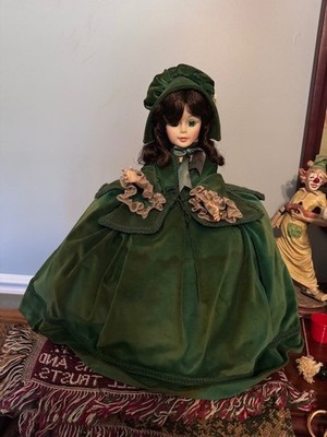 Vintage Madame Alexander 21'' SCARLETT Portrait Doll Green Velvet Dress