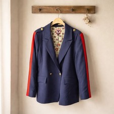 Disney BIZ blue blazer with red arm stripe. NWT Size 12