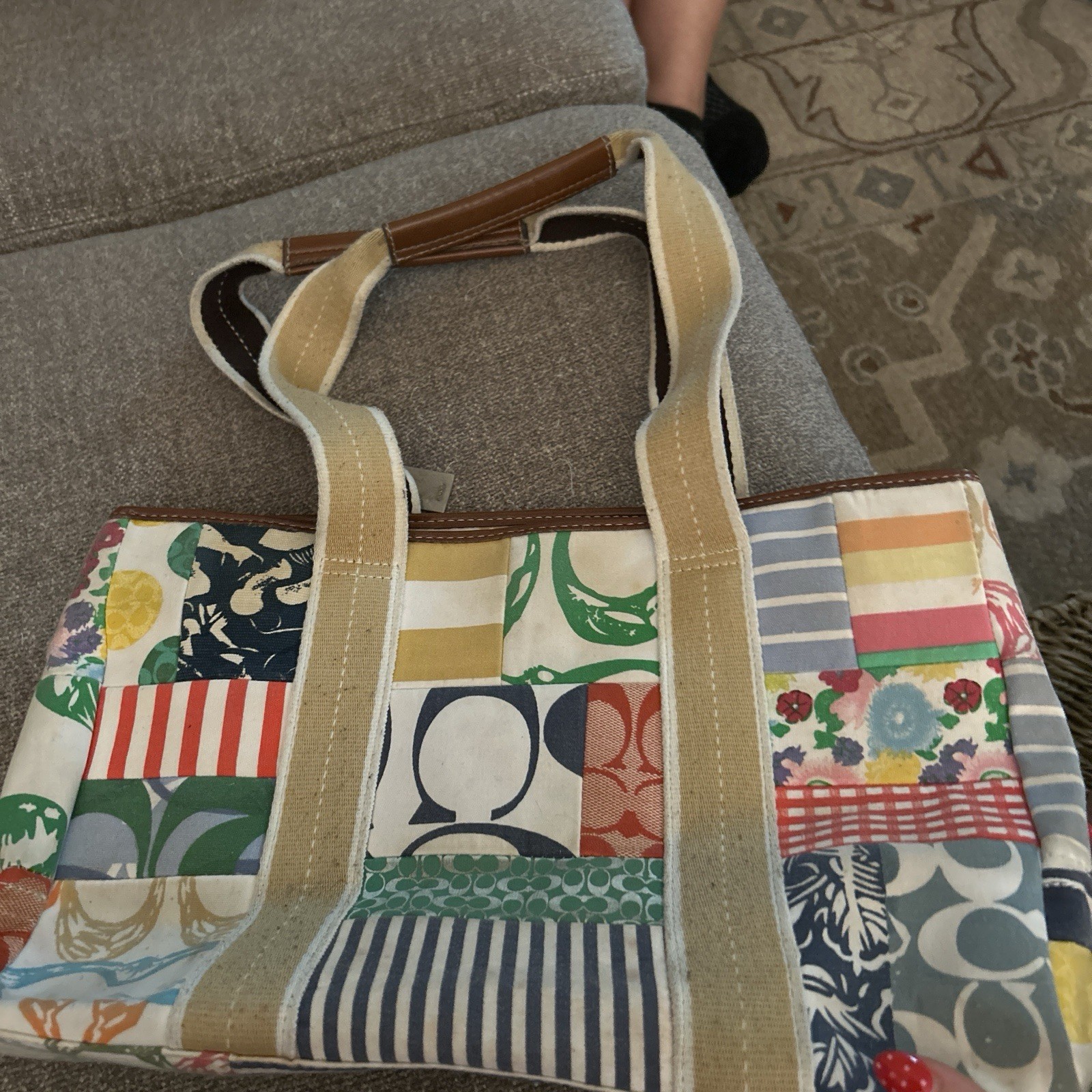 Coach Hampton Weekend Patchwork Y2K  Tote Bag - image 6