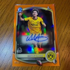 MATHIS ALBERT Chrome 2025/26 Orange Refractor /25 Auto