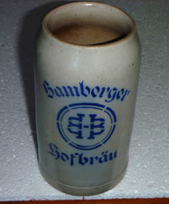 antiker Bierkrug " Bamberger Hofbräu " Steinzeug  1 Liter