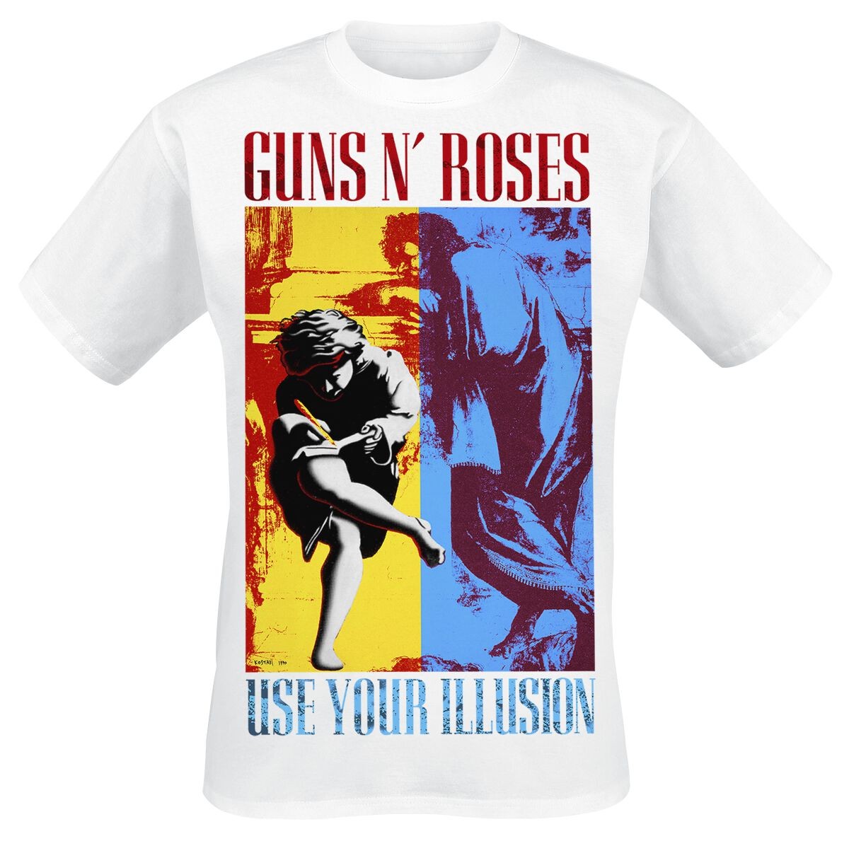 Футболка группы Guns N Roses Herren Use Your Illusion weiß-Товар, Группы