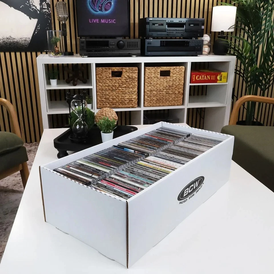 BCW CD Storage Box (Pack of 10 Boxes) - CD Box Holds 100 Jewel Cases - Image 2 of 4