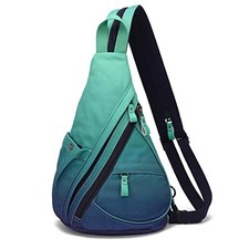 Canvas Sling Bag - Small Crossbody Backpack Shoulder Canvas-blue grayishgreen