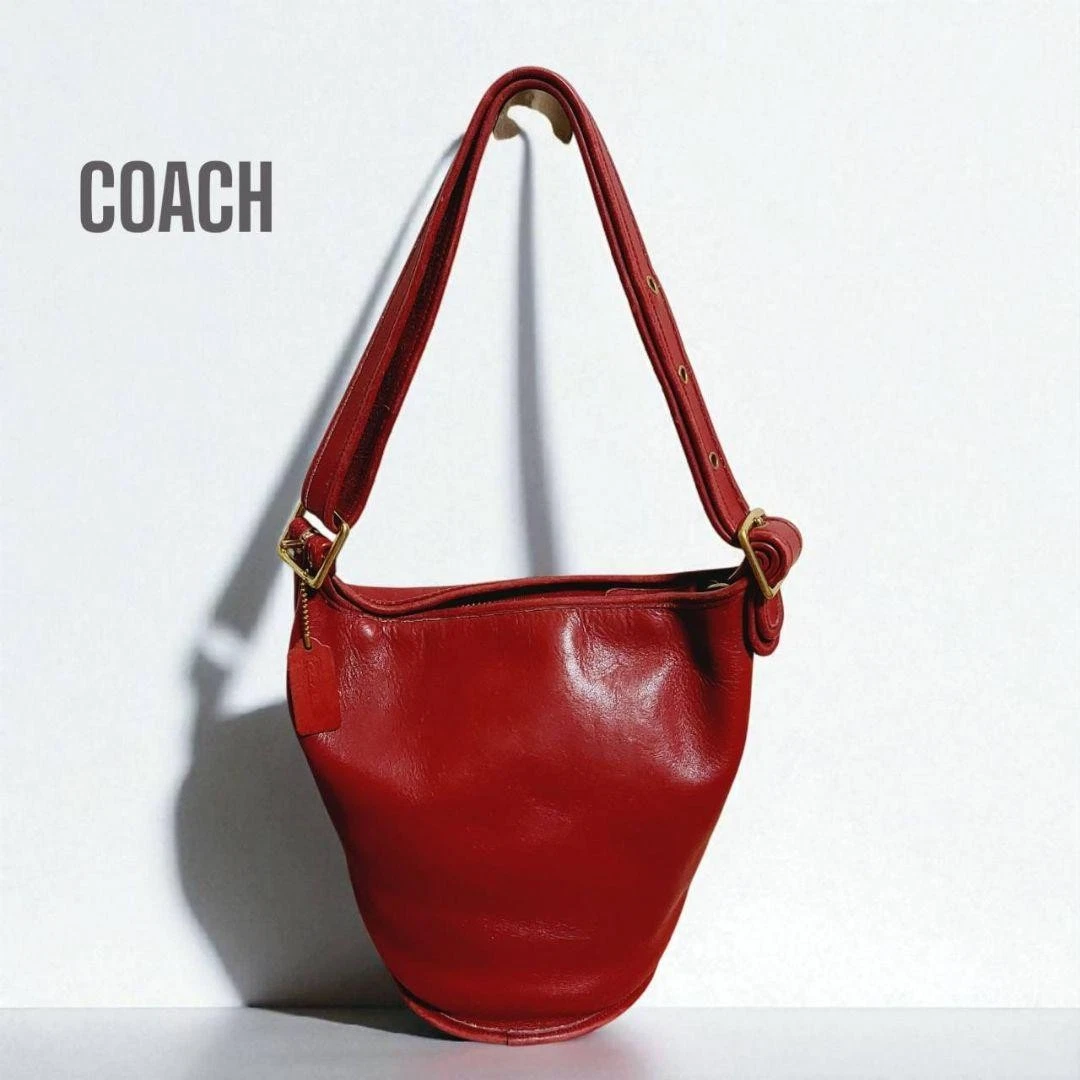 バッグ Coach Old shoulder bag red leather Coach Legacy Shoulder Bag Red Bags & Handbags for Women for sale