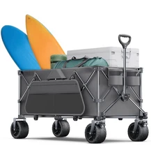 440Lbs Collapsible Wagon Cart with Big Wheels,Utility Wagons Weight Capacity